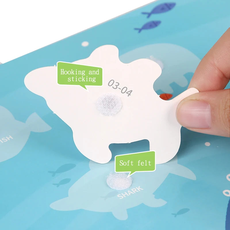 Montessori Baby Busy Book My First Quiet Book Paste Early Learning Education Toy Children Toy Matching Game for Babies