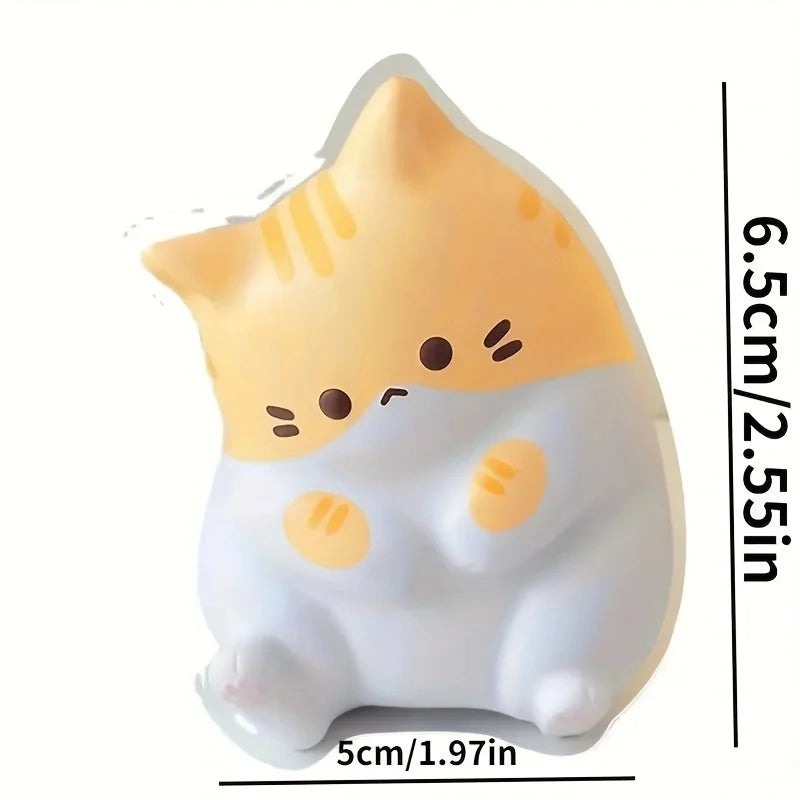 1Pc Adorable Cartoon Cat Squeeze Toys for Adult Soft Pinch PU Slow Rebound Balls Pop Fidget Toys Halloween Christmas Gifts