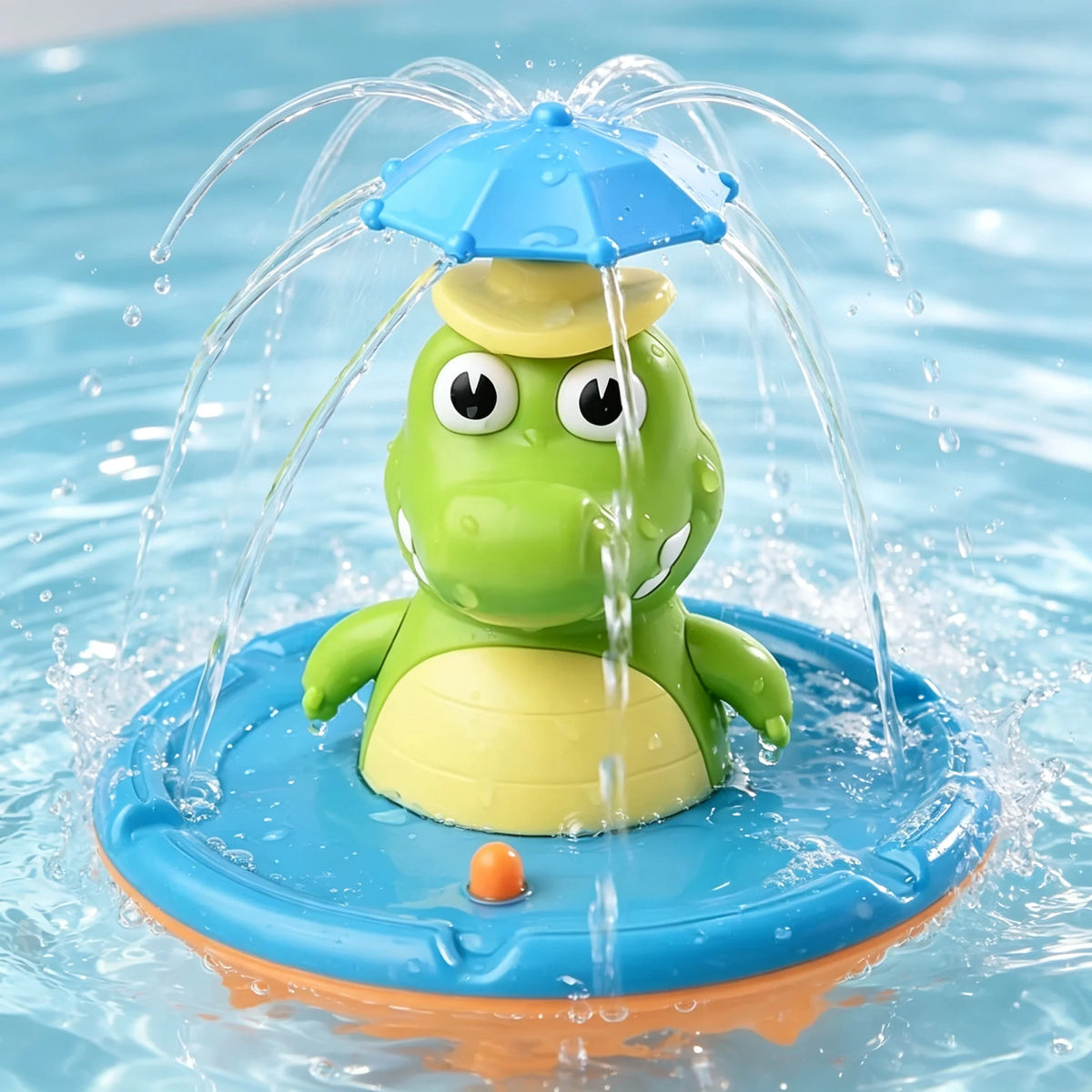 Baby Bath Toys, Perfect for Bathtub Fun & Pool Sprays - 6 Pcs Water Jet Style, Cute Crocodile Shape, Infant Ideal Holiday Gift