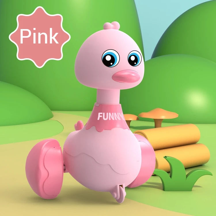 Baby Toy Cartoon Swing Duck Toy Press Vehicles Glide Animal Inertia Pull Back Cars Early Educational Crawling Toy Toddlers Gifts
