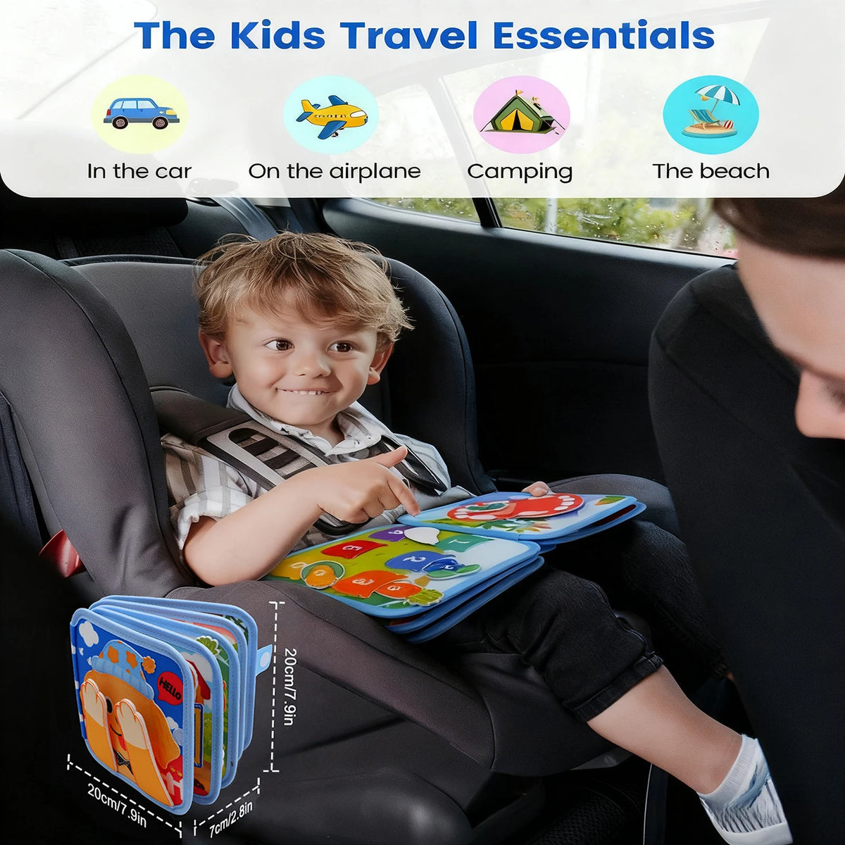Toddler Toy Montessori Busy Book for 1-3 Years Old, Puppy Theme Early Education Quiet Book Toddler Development Fine Motor Skills