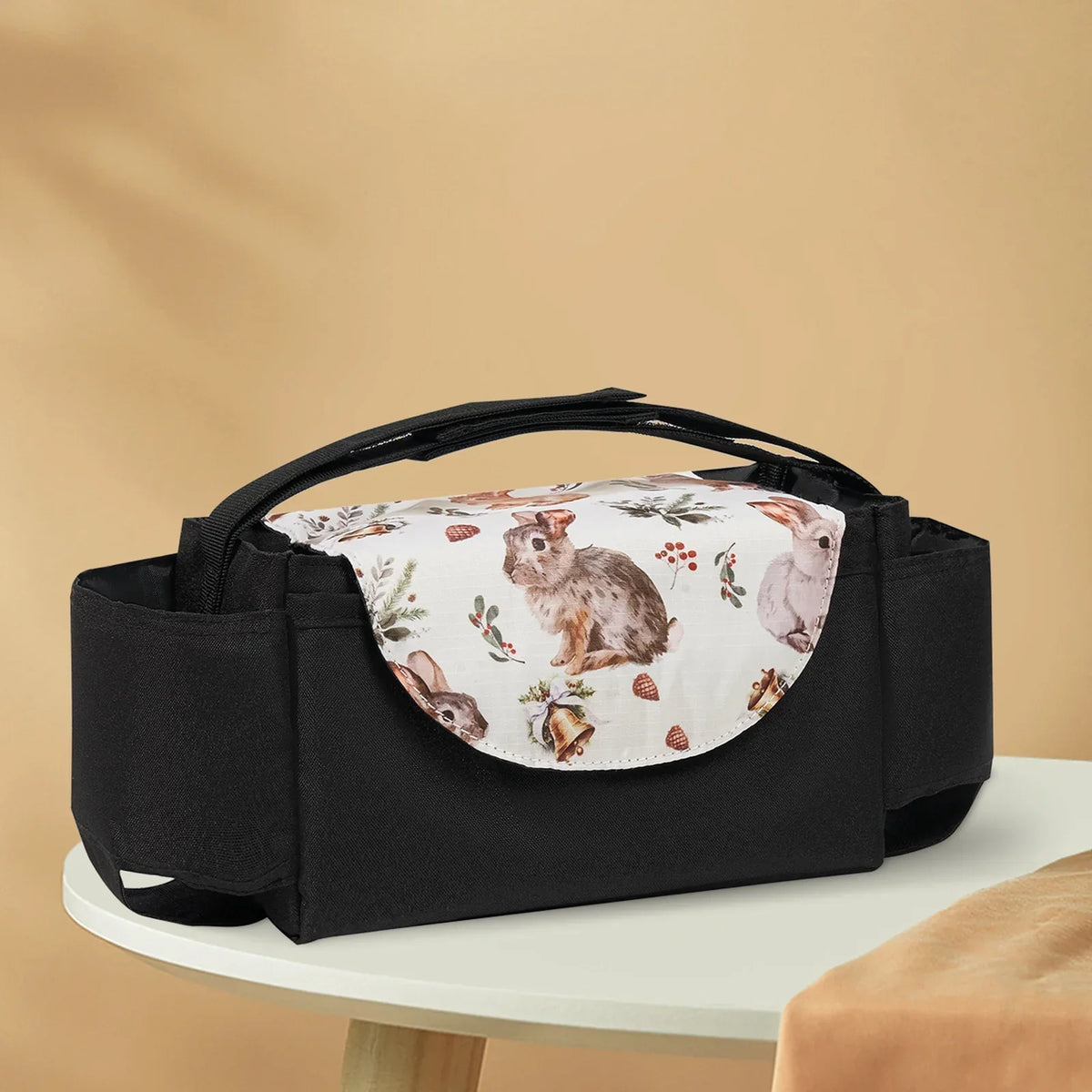 Baby Cartoon Stroller Bag Mommy Packs Stroller Hanging Bags Infant Diaper Nappy Packets Feeding Bottle Sacks Portable Waterproof