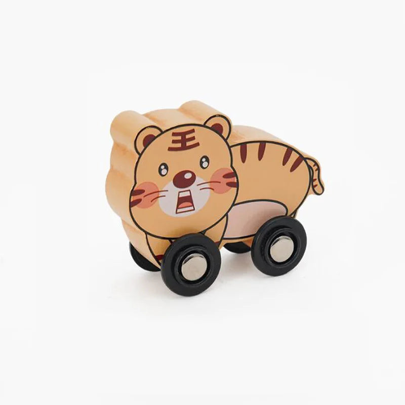 Wooden Car Toys for Toddler Push and Go Vehicle Christmas Birthday Gift for Kids Compatible with All Major Brands Wooden Track