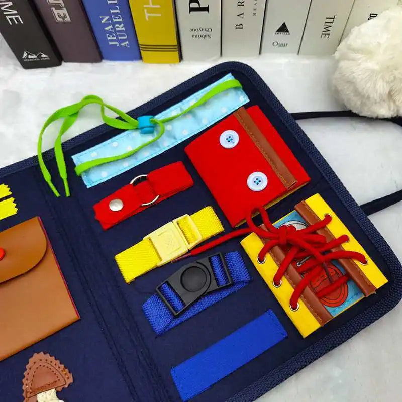 Montessori Busy Board Travel Sensory Book Educational Activities for Learning Fine Motor Skills Best Gifts Teenager Boys Girls