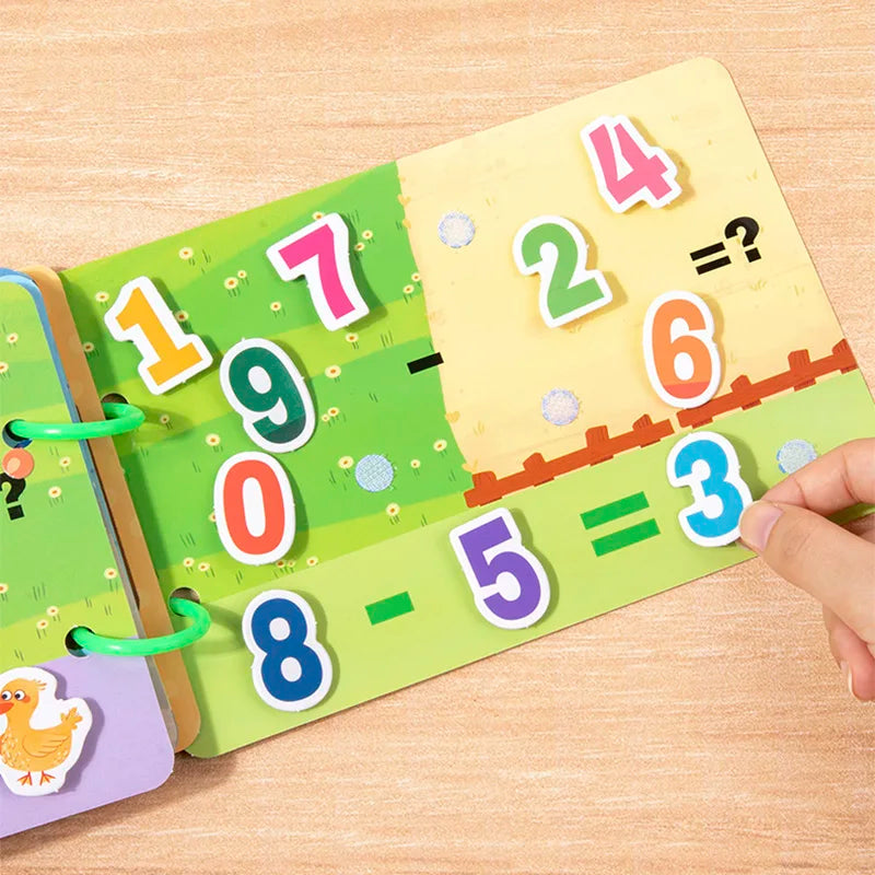 Montessori Quiet Book My First Busy Book DIY Puzzle Animal Fruit Numbers Matching Game Educational Toys For Kids Children