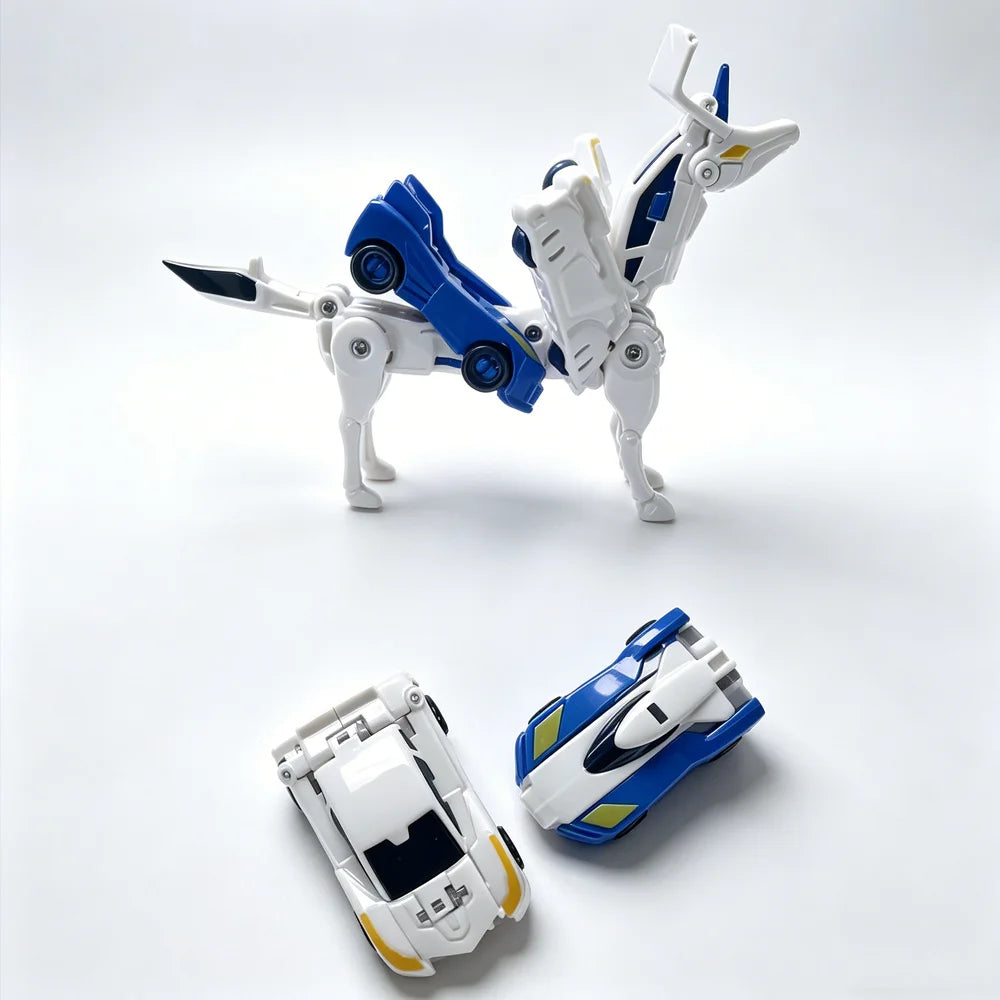2-in-1 Crash & Transform Car Toy - Two Cars Automatically Transform Into a Cool Robot After Colliding, No Battery Required, 2pcs