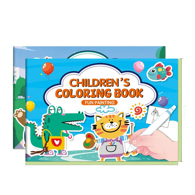 Cartoon Animal Drawing Book, Children's Coloring Book, Graffiti Coloring Book, Fun Coloring Book, Suitable for Children Aged 3-8