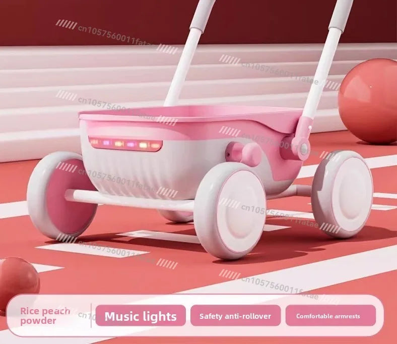 Baby Walker Stroller Multi-functional 1-2 Year Old Baby First Birthday Gift To Help Walk Toddler Toy Car