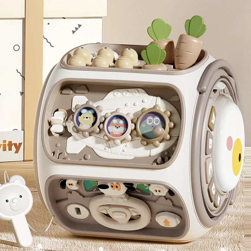 Children Montessori Toy Sensory Magnetic Educational Fishing Owl Busy Board Mole Game Number Xylophone for 3 Year Toddlers Gifts
