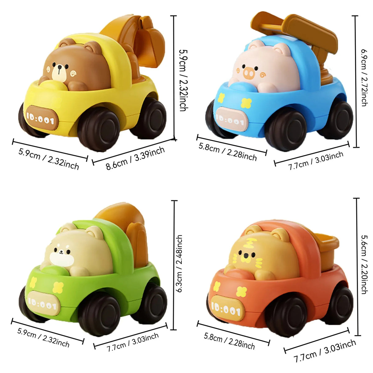 Animal Car Baby Toys for 1 2 Year Boys Space Infant Push and Go Car Toy for Toddlers1 2 3 Year Kids Girl Boy Birthday Gifts
