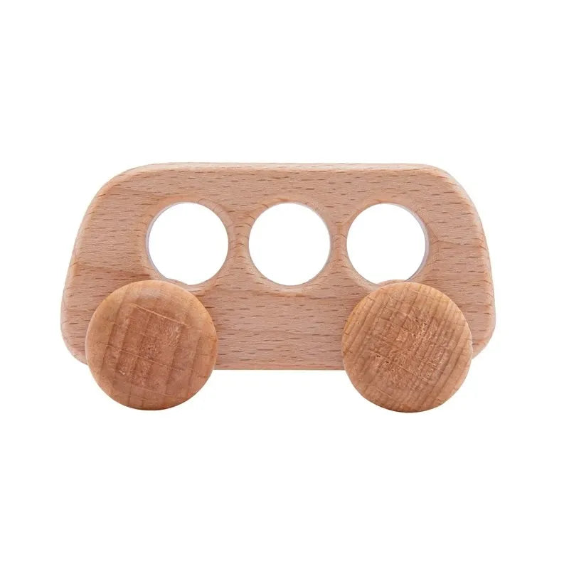 Baby Wooden Baby Toys NO Bpa  Cartoon Car Bus Montessori Toys Hand-pushed Wooden Handmade Carts Baby Room Decoration Baby Gift