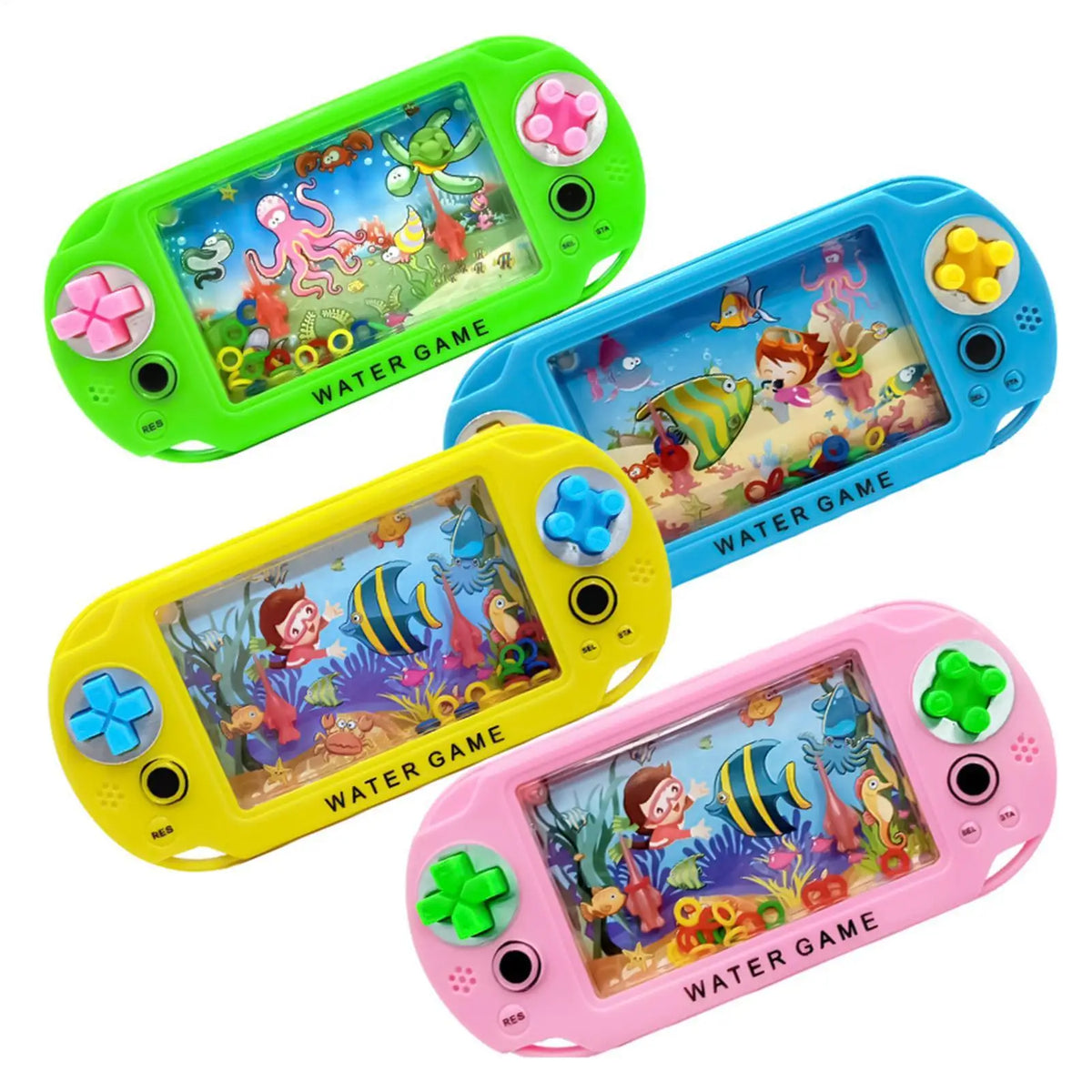 Stress relief toys Water Ring Game Nostalgic Throwing Ring Toy Handheld Water Games Toys Birthday for Kids random Ocean Style