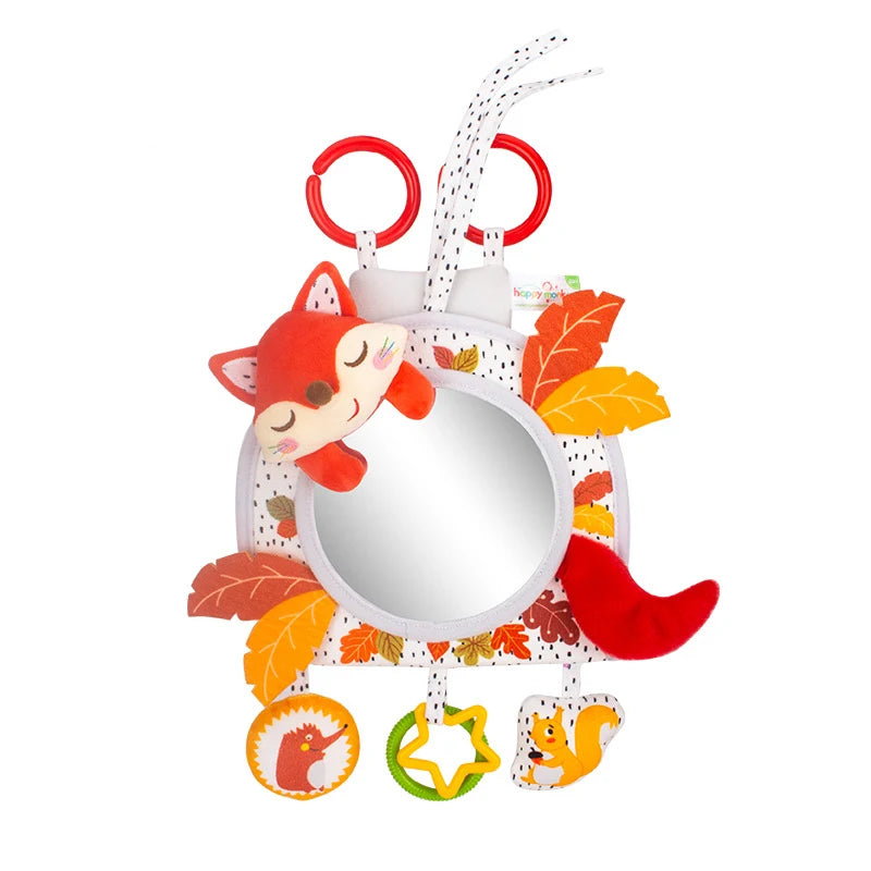 Baby Car Seat Toys Mirror Infant Activity Center for Car Seat Crib Stroller Rear Facing Car Seat Toy Hanging Toys for Baby 0 12M