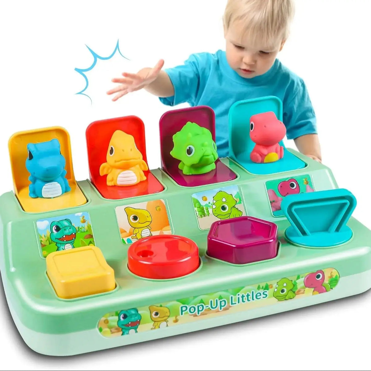 Pop Up Animal Toy, Interactive Baby Toys for 1-3 Year Olds, Montessori Cause & Effect Toys, Early Learning Toys for Toddlers