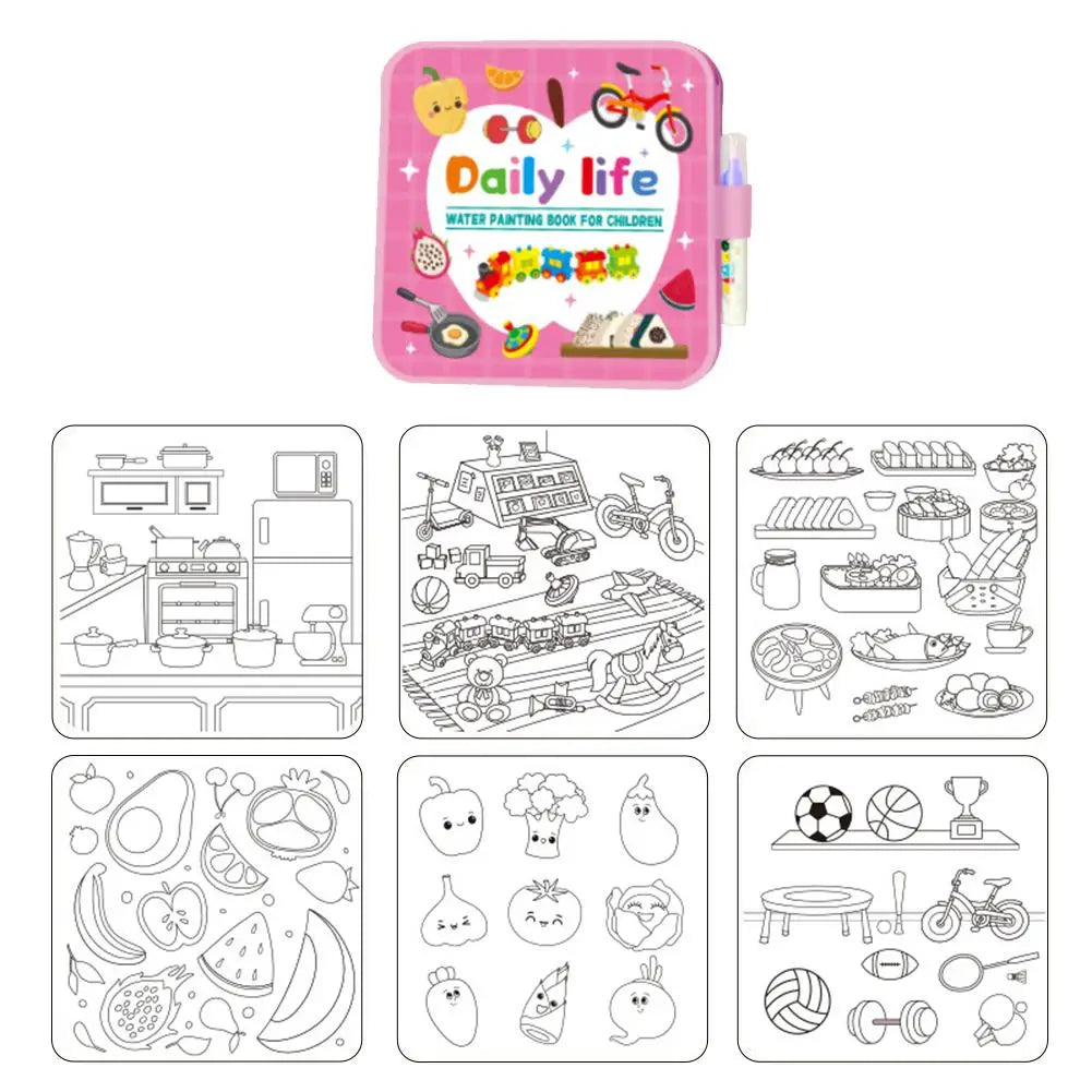 Magic Water Drawing Book DIY Doodle Water Drawing Book Coloring Books Birthday&Holiday Gift For Children Educational Toys