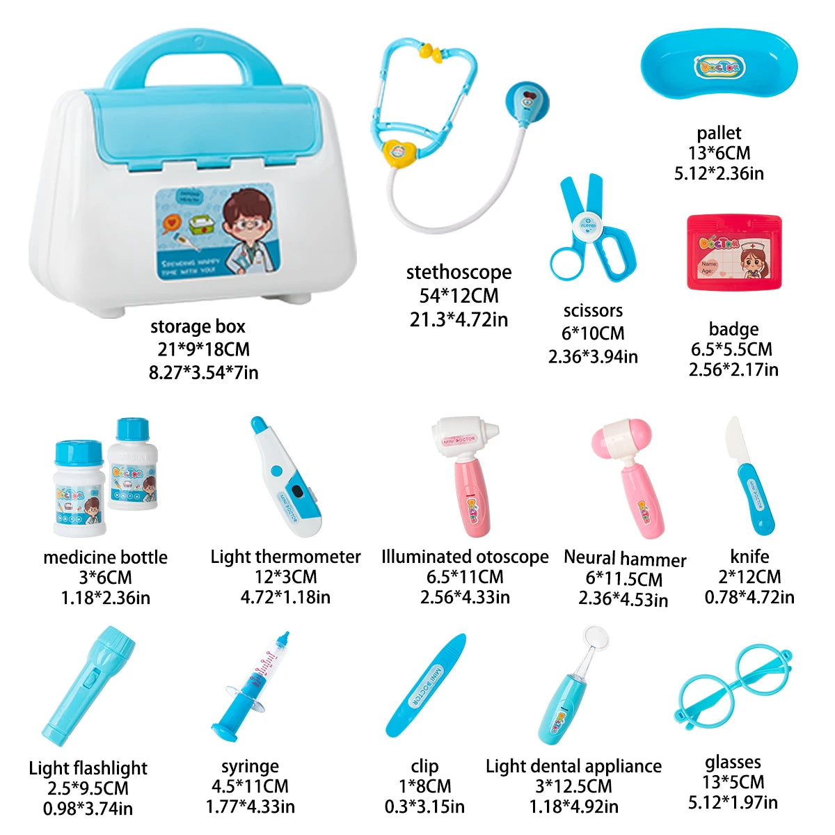 Children'S Simulation Of Playing House, Doctors' Toys, Boys And Girls' Role-Playing, Stethoscopes, Injection Tools, Medical Kits