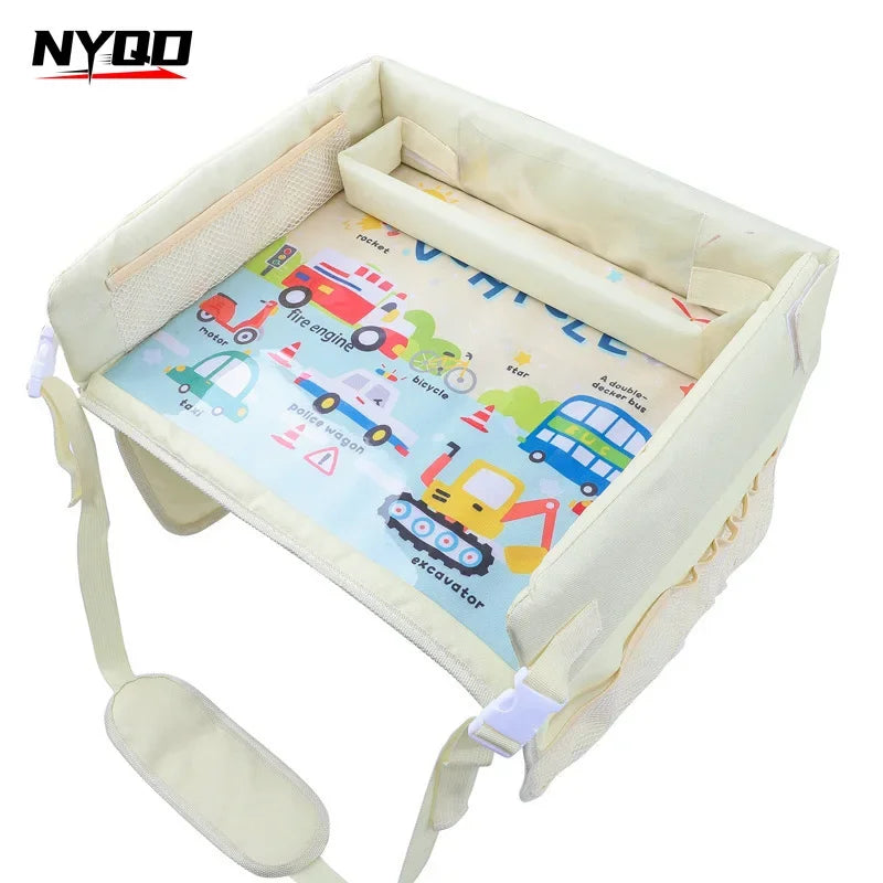 Baby Seat Tray Small Plate Children's Car Dining Table Multi-functional Waterproof Storage Interior Accessories