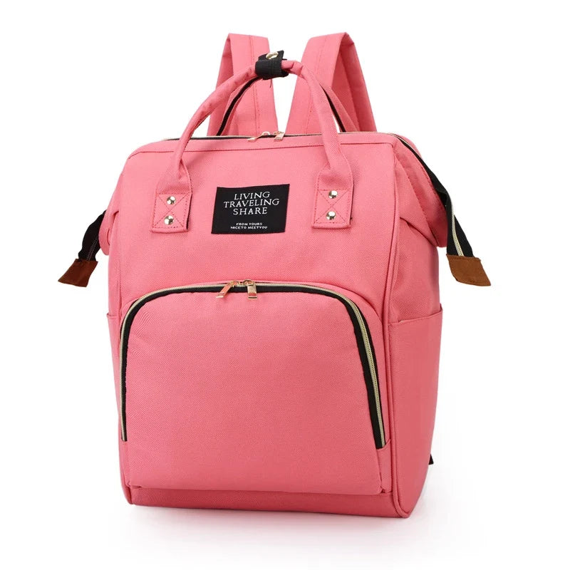 Large Capacity Canvas Mummy Bag Multifunctional Baby Bottle Thermal Insulation Travel Storage Bag Fashion Mummy Bag Hanging Bag
