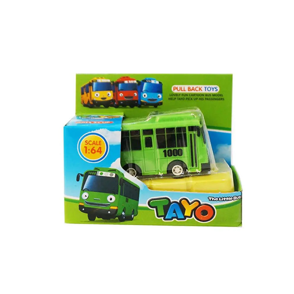 Plastic Little Gifts Children Educational Mini Pull Back Bus Toys TAYO Bus Car Model Buses