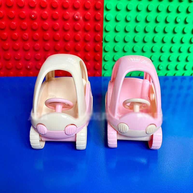 Children's Play House Toys Fashion Toddler Car Golden Turtle Car Princess Car Mini Miniature Kids Toys Accessories Birthday Gift