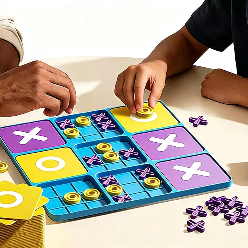 Classic Tic Tac Toe Strategy Board Games Family Interactive Entertainment Party Favors Educational Toys For Kids & Adults Fun