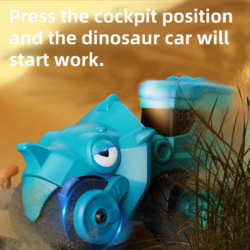 Children's Dinosaur Press Toy Engineering Car Inertial Walking Power Returning Car Baby Puzzle Boy Toy Car