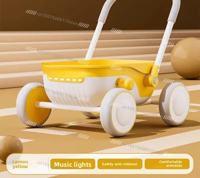 Baby Walker Stroller Multi-functional 1-2 Year Old Baby First Birthday Gift To Help Walk Toddler Toy Car