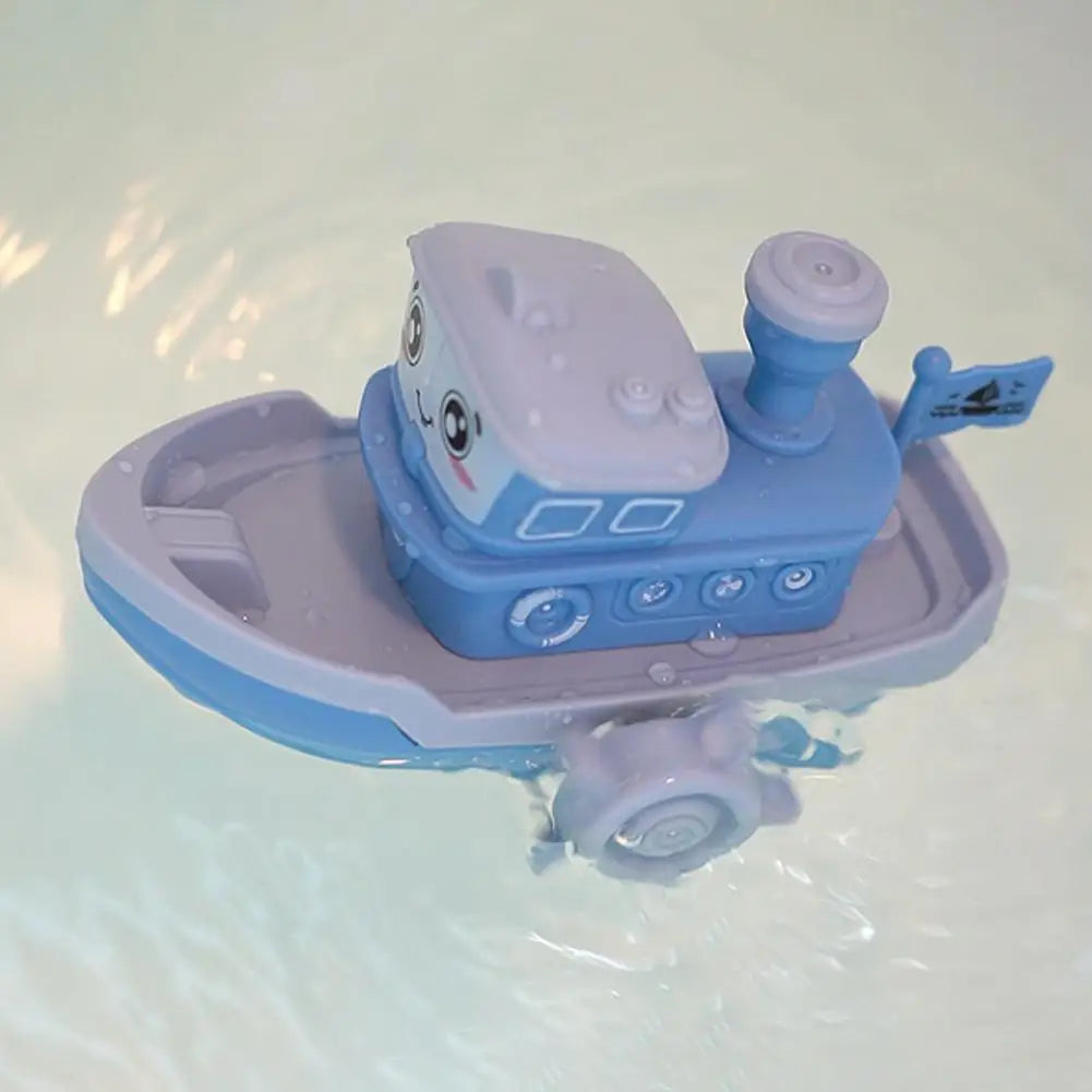  Bath Toy Swimming Water Toys Cartoon Soft Rubber Car Boat Float Squeeze Sound Water Spray Kids Water Play Toys Gifts
