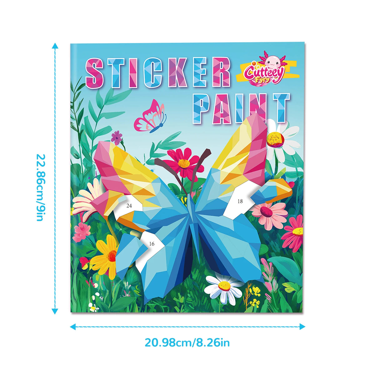Busy Travel Toy Paint By Sticker For Kids, Screen Free Sticker Book By Number, Resuable Puzzle Sticker Paint Book For Girls Gift