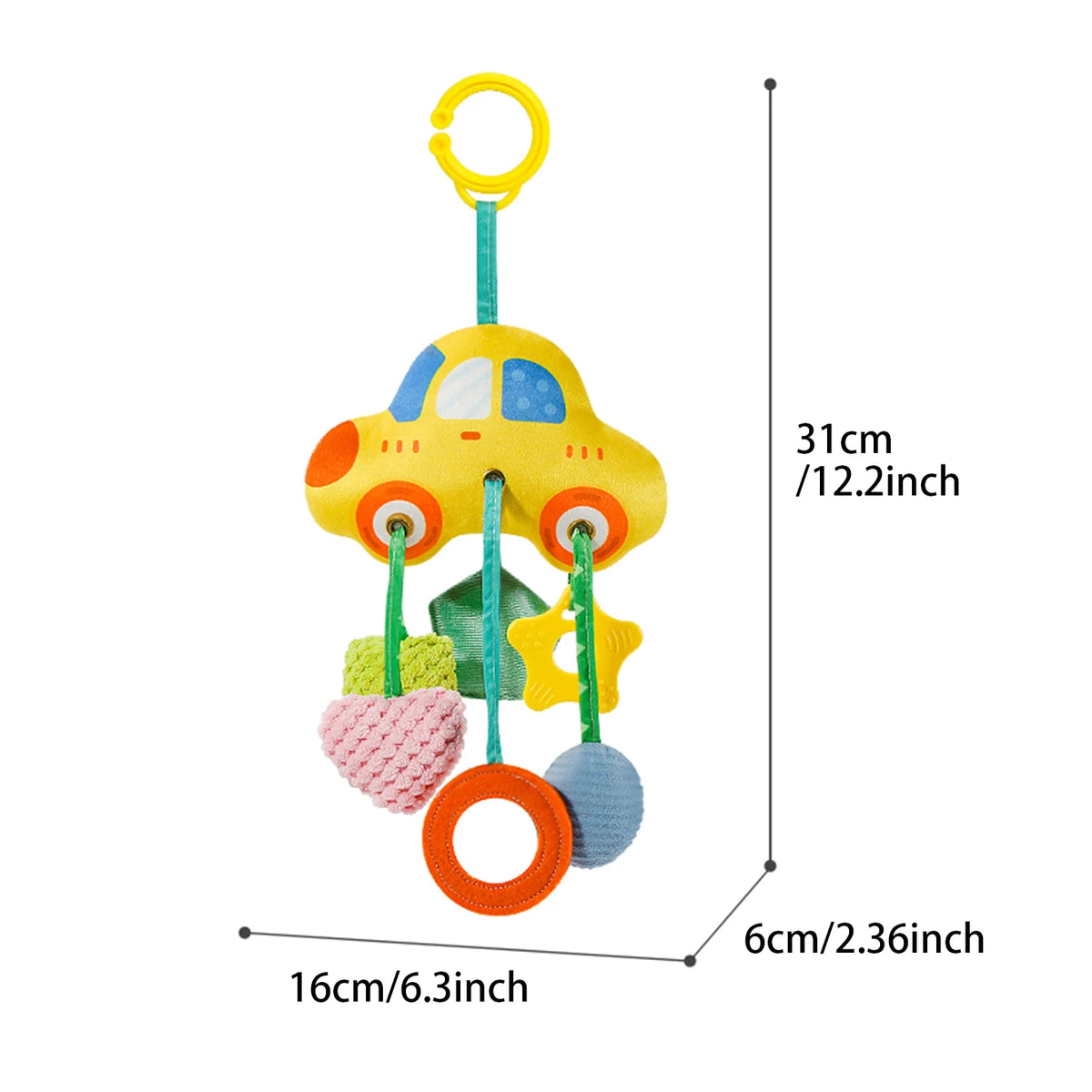 Baby Bed Bell Toy Car Milk Bottle Themed Bed Hanging Rattle Decoration Infant Soothing Stroller Hanging Piece