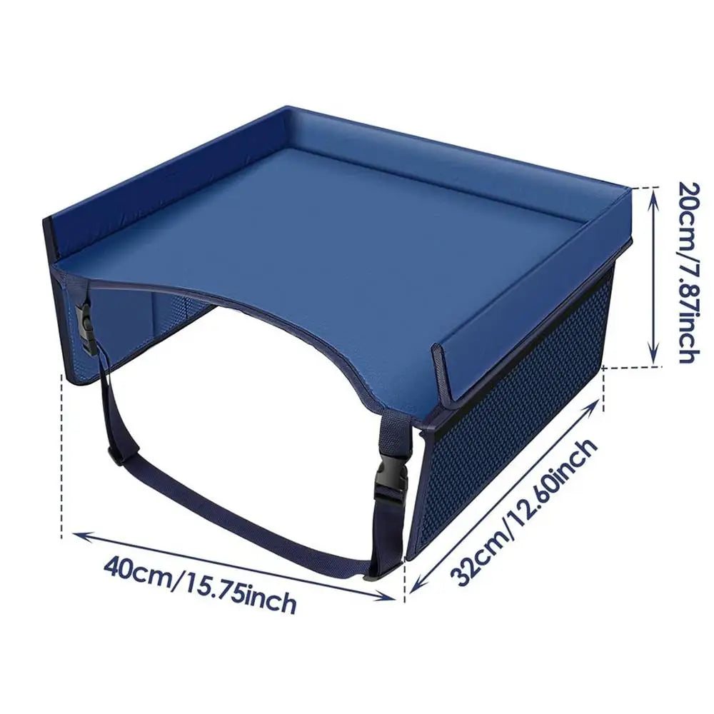 Car Seat Travel Tray Safety Seat Play Table Organizer Storage Snacks Toys Cup Holder Waterproof For Baby Children Kids Stroller