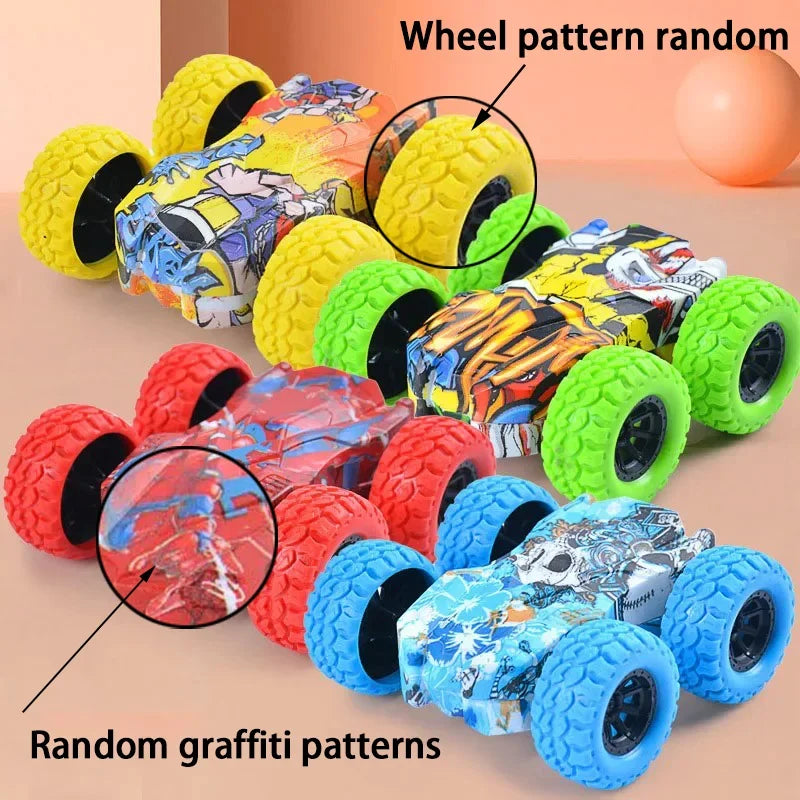 Children's Toy Car, Fun Double-Sided Car, Inertial Safety, Anti-Collision and Anti-Fall, Children's Anti-Fall Model, Sliding Off-Road Vehicle