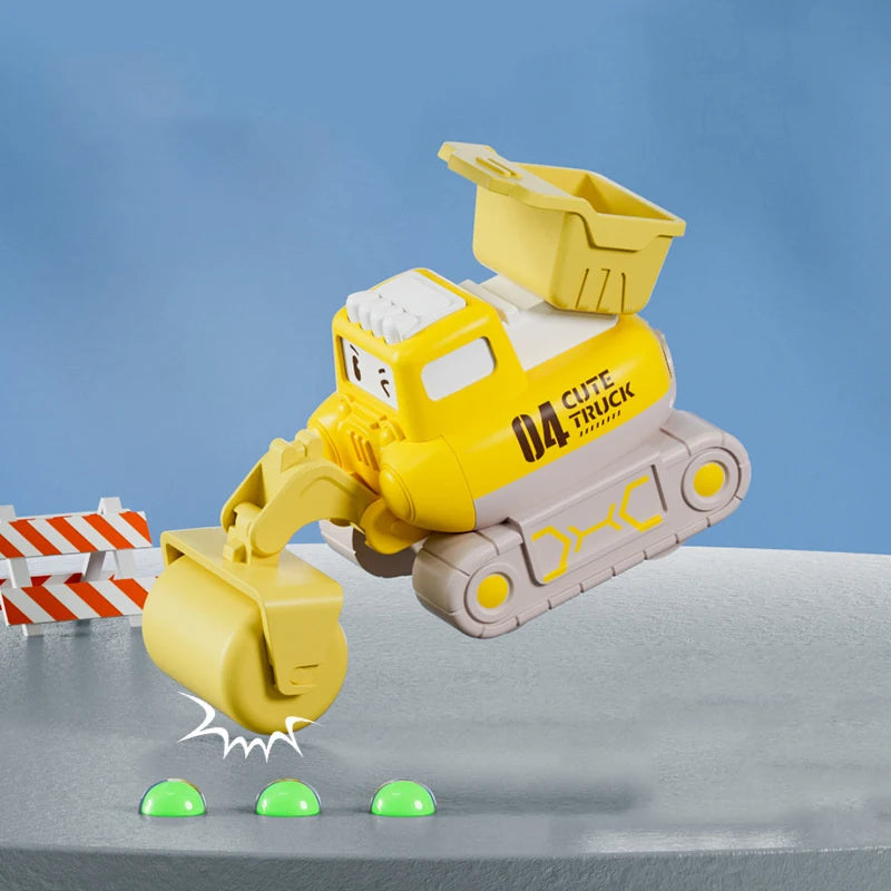 Baby Cartoon Toy Car Mini Press Go Vehicles Inertia Pull Back Cars Montessori Early Education Crawling Toys for Toddlers Boys