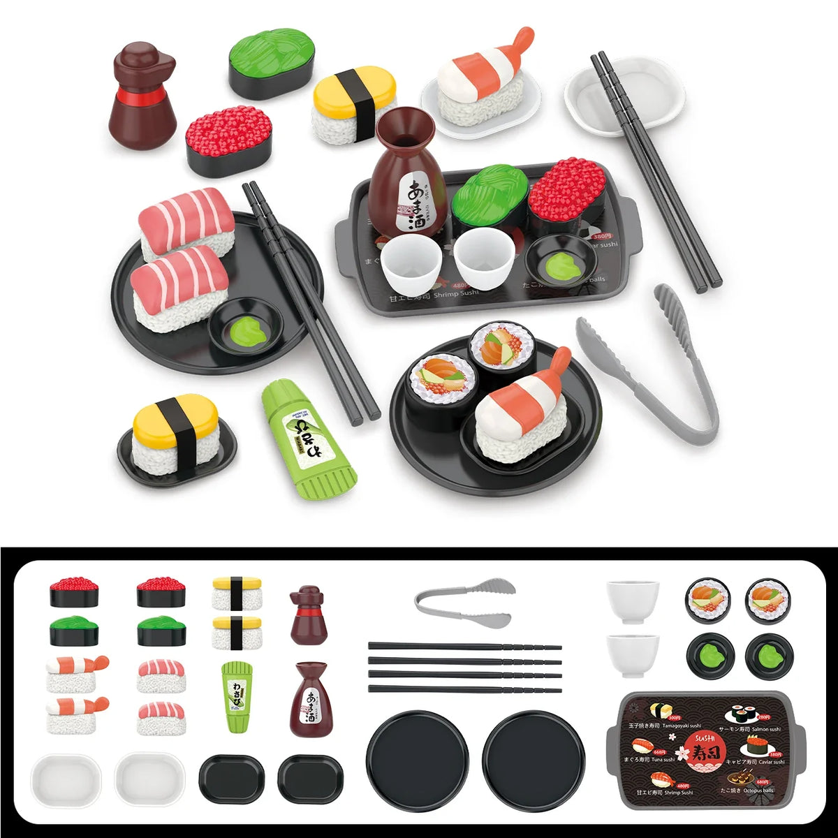 Children's Toys Pretend Play, Barbecue, Fast Food, Pizza, Sushi, Afternoon Tea, Desserts, Kitchen Food, Toy Sets