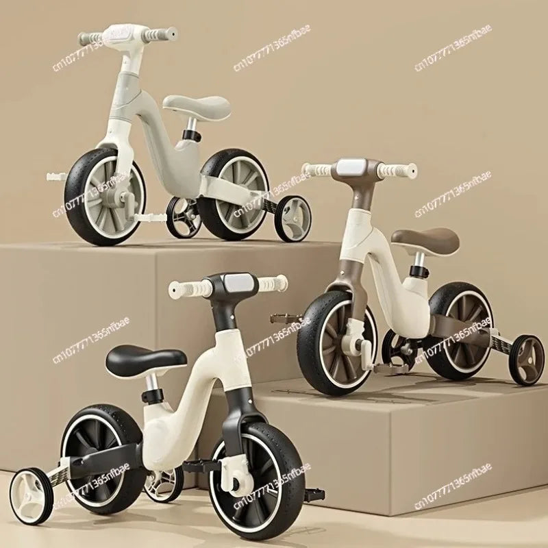 Kids Multifunctional Tricycle, Balance Car with Music Light, Baby Walker Sliding Bike, Children Foot Pedal Learning Bike