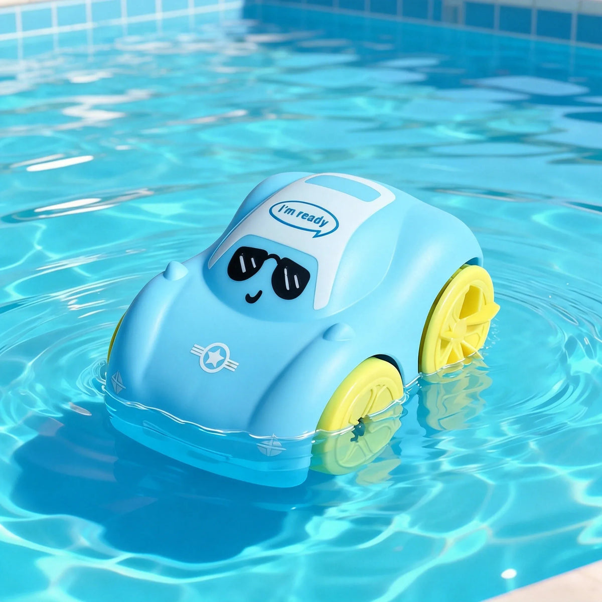 Amphibious Clockwork Car Baby Bath Toy Floating Cartoon Vehicle Water Play Toy for Toddlers Kids Bathroom Swimming Shower Gifts