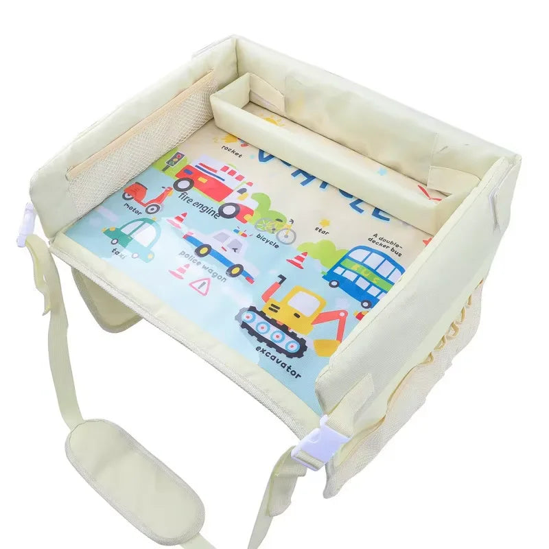 Baby Seat Tray Small Plate Children's Car Dining Table Multi-functional Waterproof Storage Interior Accessories