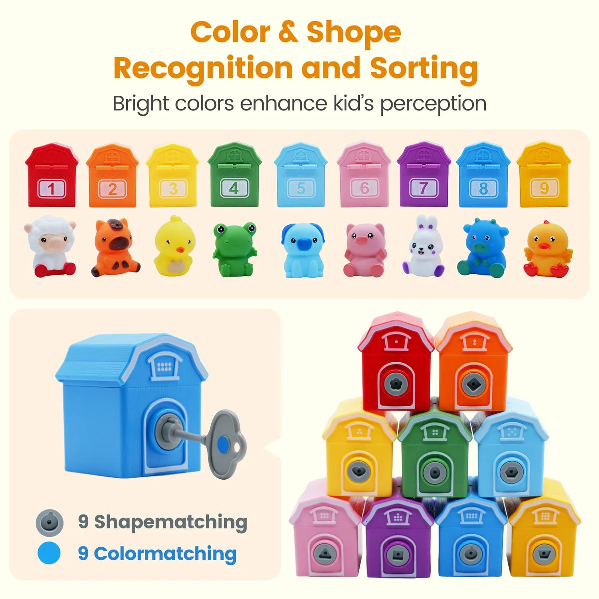 Montessori Train Toy Set Toddler Early Educational Learning Toys Counting Sorting Toys Fine Motor Finger Puppets Games For Kid