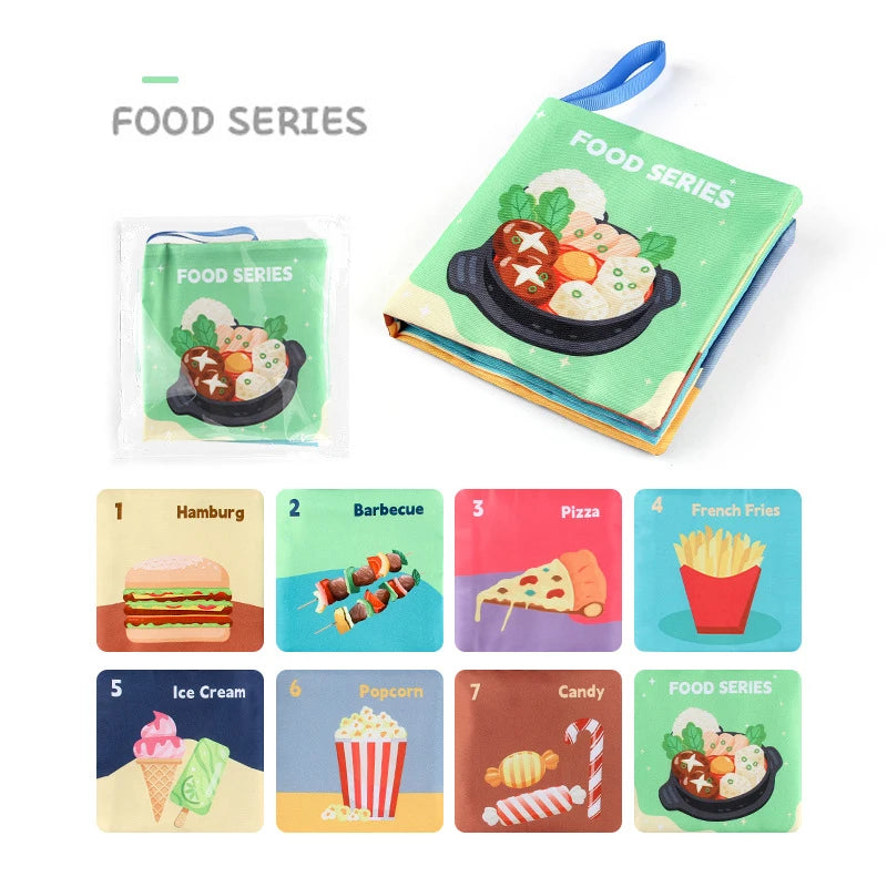 Soft Baby Books Toys Montessori 3D Touch Feel High Contrast Cloth Book Sensory Early Learning Games for Kids Educational Toys