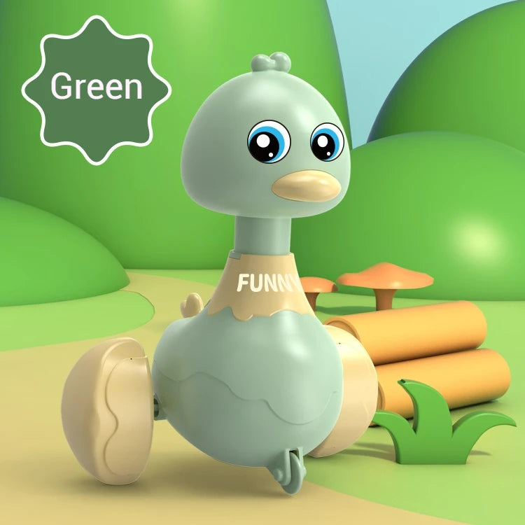Baby Toy Cartoon Swing Duck Toy Press Vehicles Glide Animal Inertia Pull Back Cars Early Educational Crawling Toy Toddlers Gifts