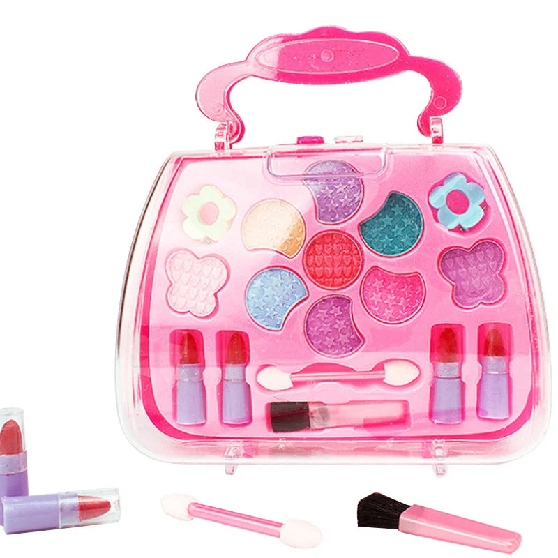 Princess Toys Girl Makeup Tools Set Suitcase Cosmetic Pretend Play Kit Kids Gift 1 Set Suitcase Plastic Eco-friendly Easy To Use