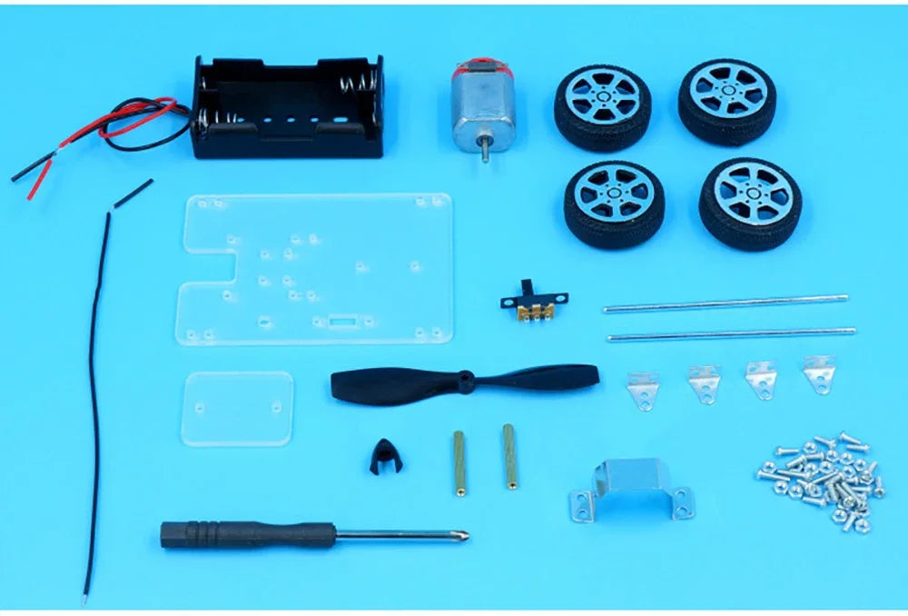 DIY Wind Power Car Electronic Kit Technology Science Toys Educational Kits for Children Experiment Creative Invention School Toy