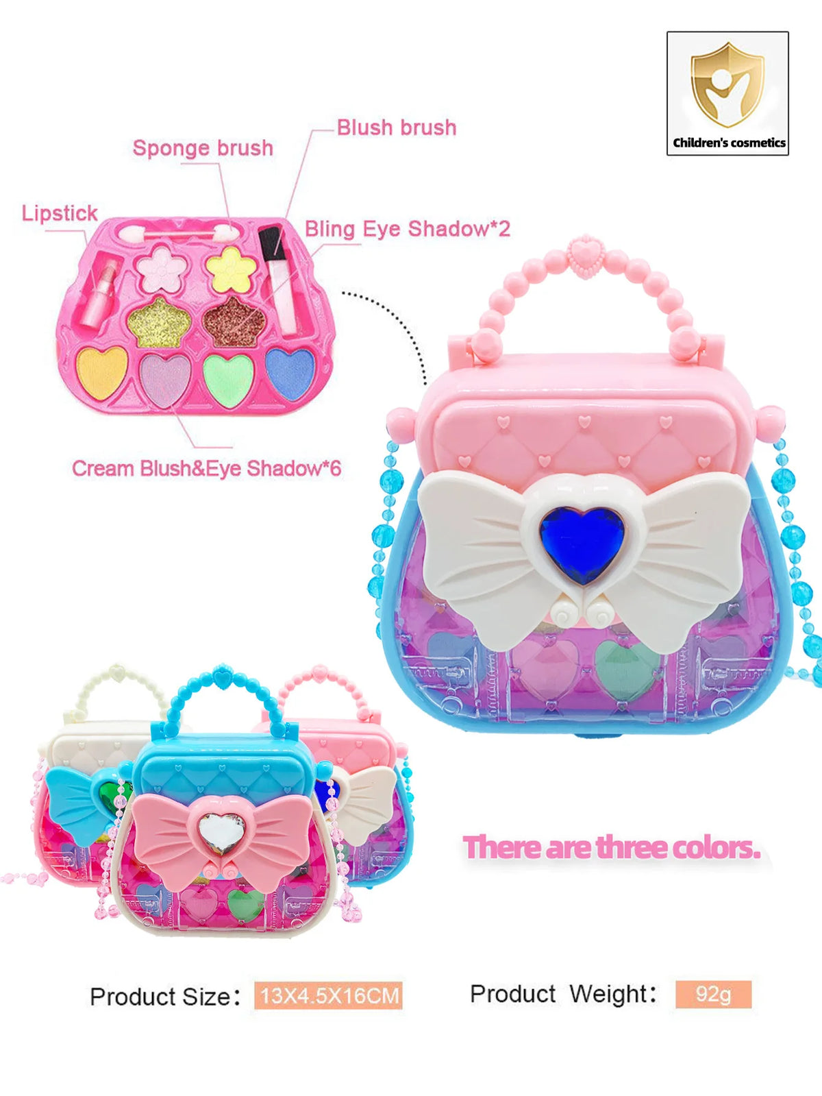 Girls Makeup Toy Cosmetics Box Princess Make-Up Makeup Set Girl Toy Eye Shadow Safety Nontoxic Toy Birthday and Festival Gift