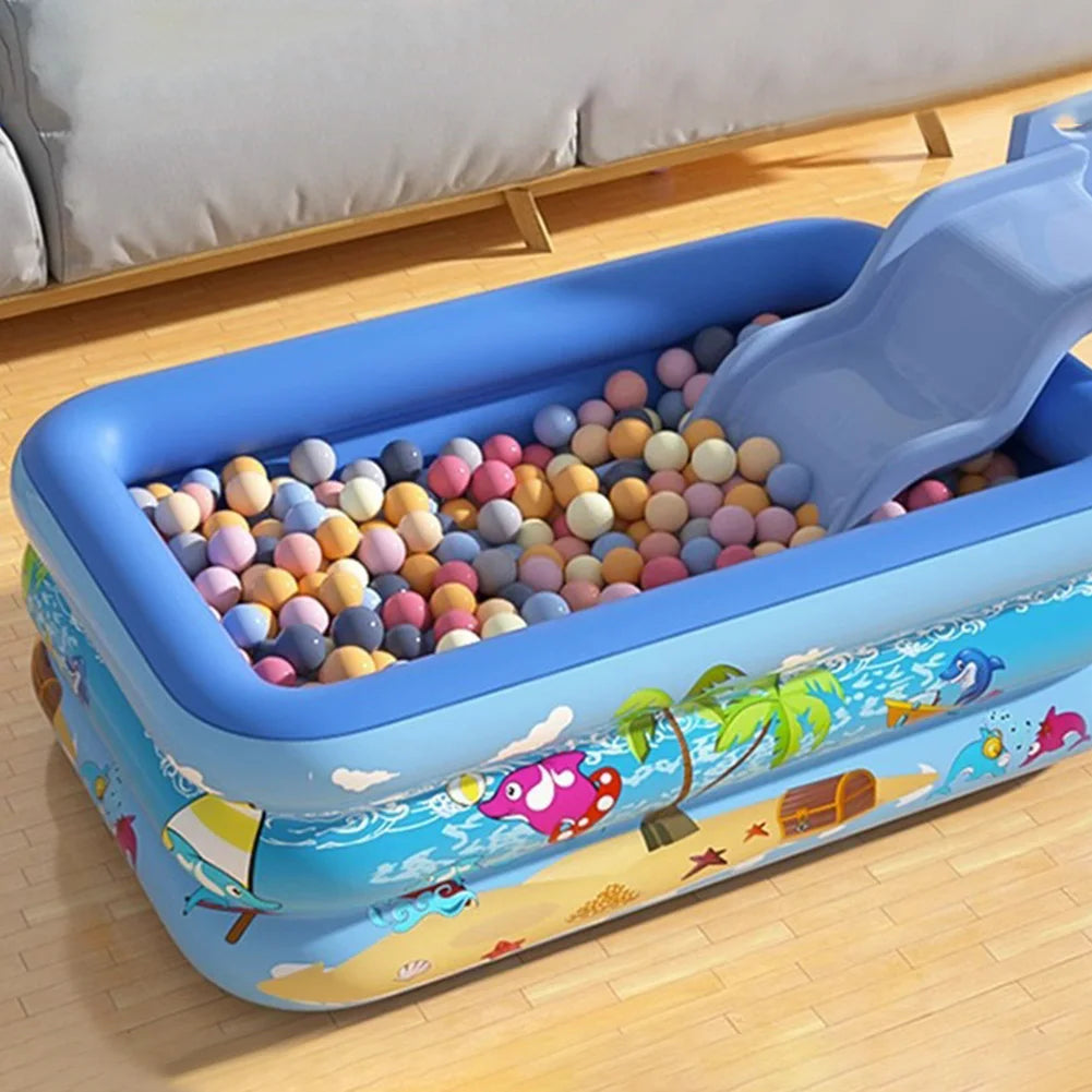 Framed Swimming Pool Cartoon Pattern Baby Bath Bathtub Thickening Swimming Pool for Summer Outdoor Indoor