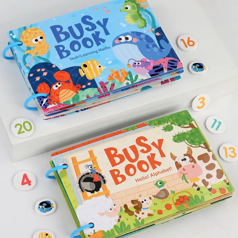 Montessori Children Busy Book My First Quiet Book Paste Early Learning Education Toys Children Matching Game For Kids 2 3 Years