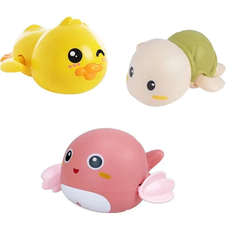 Cute Clockwork Baby Bath Toys, Funny Animal Water Play Dolls, Kids Swimming Bathtub Shower Toy, Lovely Bathroom Play Gift for Ch