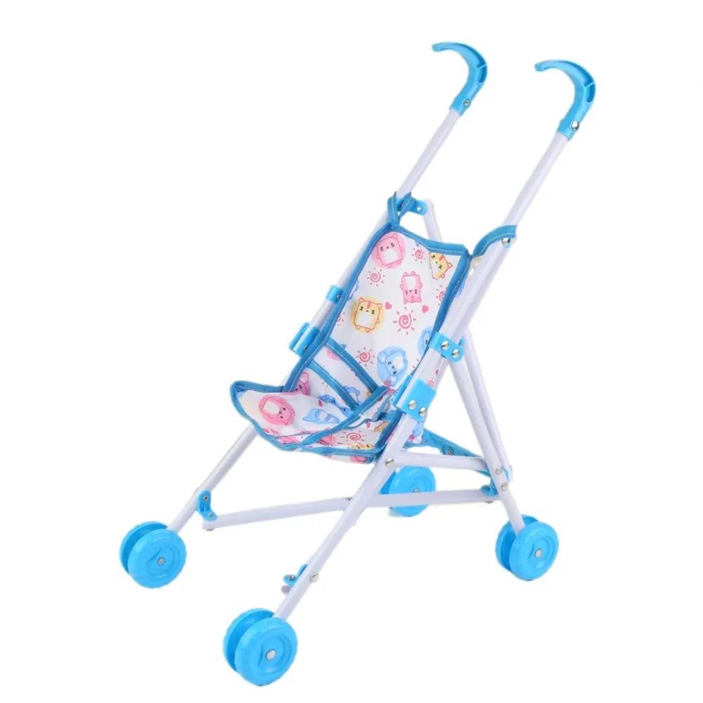 Trendy Interactive Dolls Pram Plastic Stable Baby Stroller Play Toys Doll Handcart for Boys Girls Babies