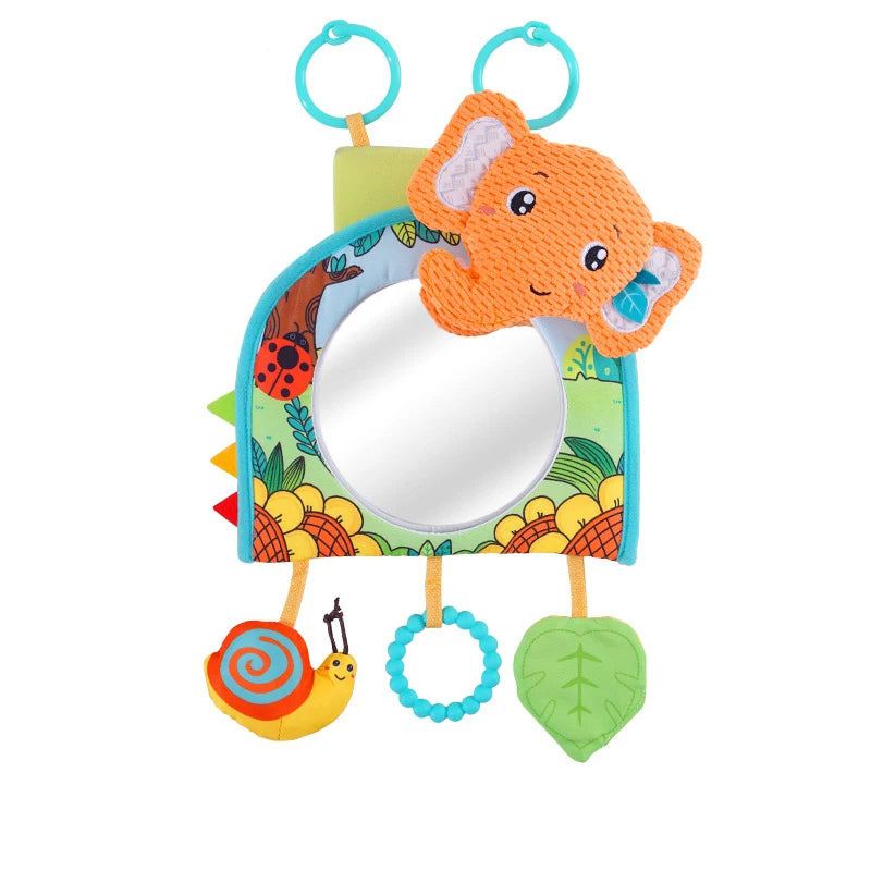 Baby Car Seat Toys Mirror Infant Activity Center for Car Seat Crib Stroller Rear Facing Car Seat Toy Hanging Toys for Baby 0 12M