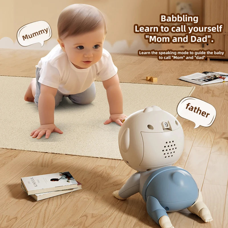Crawling Doll Baby Toy with Music, Learning Crawling Guidance and Head Up Train Children's Vocal Toys and Baby Interactive Ing