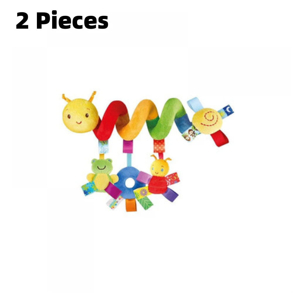 Car Seat Toys Infant Plush Hanging Toys for Babies 0 3 6 12 Months Stroller Crib Mobile Rattles Bed Winding Plush Baby Toy Gift